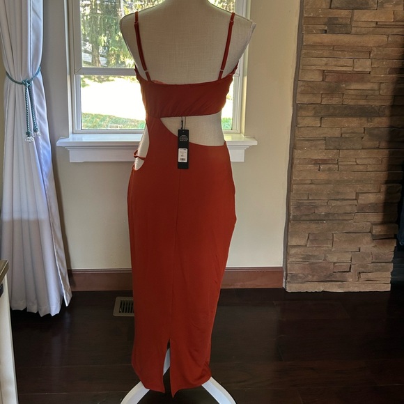 Fashion Nova Isabela Mini Dress In Rust-Size L NWT💋 - Picture 6 of 6